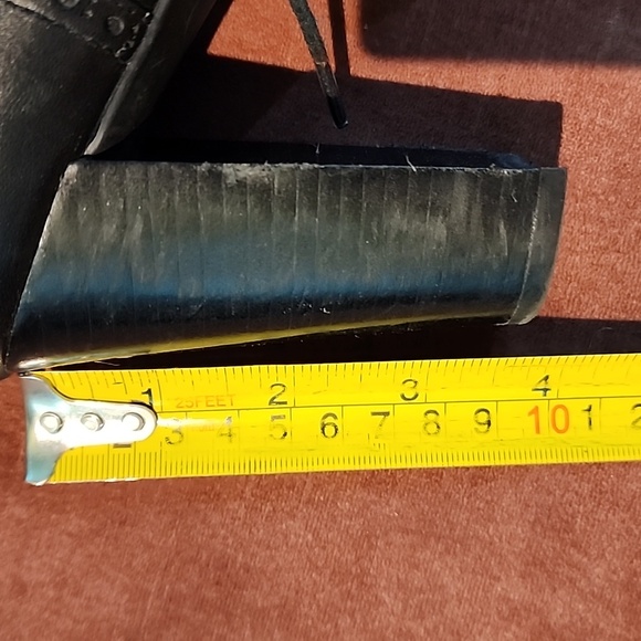 Franco Sarto Black Chunky Heeled Lace-up Genuine Leather Pumps US 9.5 - Picture 14 of 14